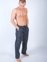 Домашняя одежда - Удобные домашние мужские брюки с принтом в виде перышек