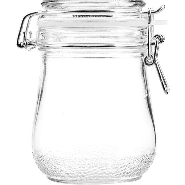 Банка круглая с крышкой;стекло,силикон;0,5л;D=90,H=131мм;прозр.