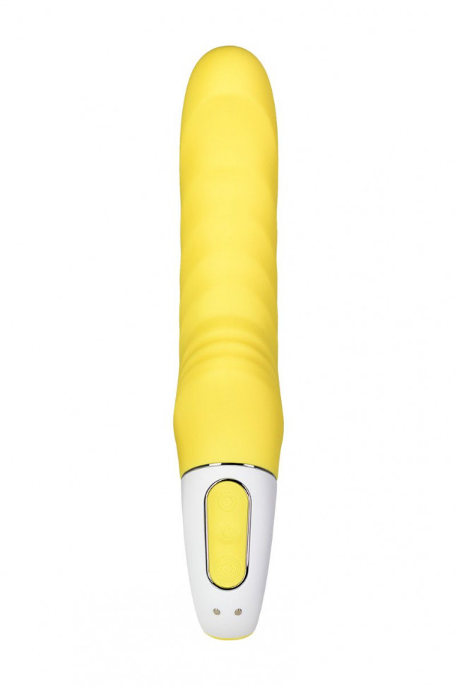 Жёлтый вибратор Satisfyer Yummy Sunshine - 22,5 см.