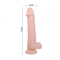 Телесный фаллоимитатор на присоске Super Dildo - 22 см.