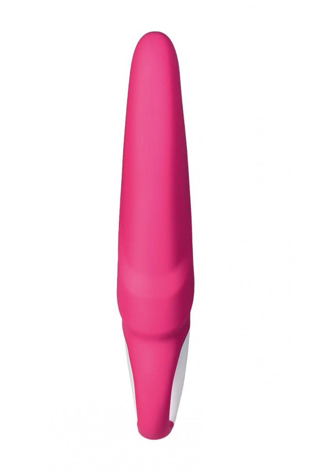 Ярко-розовый вибратор  Satisfyer Mr. Rabbit с клиторальным отростком - 22,1 см.
