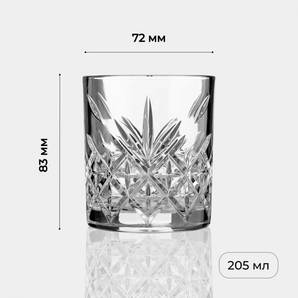 Олд фэшн «Таймлесс»;стекло;205мл;D=72,H=83мм;прозр.