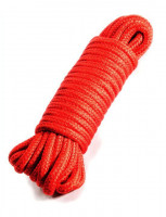 Другие BDSM товары - Красная верёвка для бондажа и декоративной вязки - 10 м.