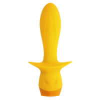 Желтая анальная вибропробка Mellow Yellow - 13,5 см.