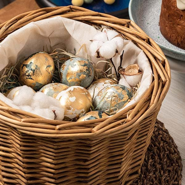 Корзина для яиц из ротанга (26х26х17 см)