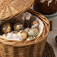 Корзина для яиц из ротанга (26х26х17 см)