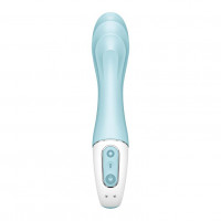 Голубой вибромассажер Air Pump Vibrator 5+ - 21 см.