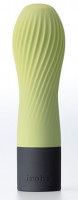 Салатовый рифленый мини-вибратор IROHA ZEN MATCHA - 12,7 см.