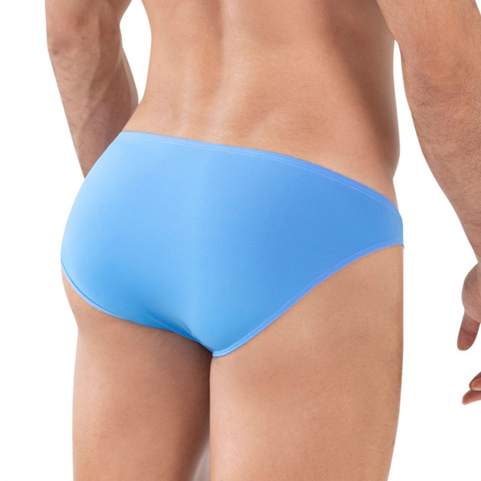 Голубые трусы-слипы с узким бочком Beatnik Brief Bikini