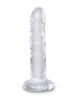 Прозрачный фаллоимитатор King Cock Clear 6 Cock - 18,4 см.