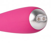 Ярко-розовый G-стимулятор IRIS Clitoral & G-spot Vibrator - 18 см.