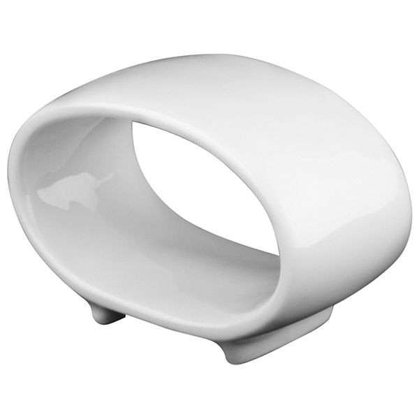 Кольцо для салфеток «Белая» Классический;фарфор;,H=40,L=26,B=60мм;белый
