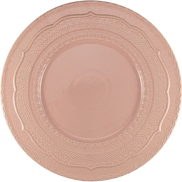 Блюдо «Скалистос»;керамика;D=33,H=3см;розов.