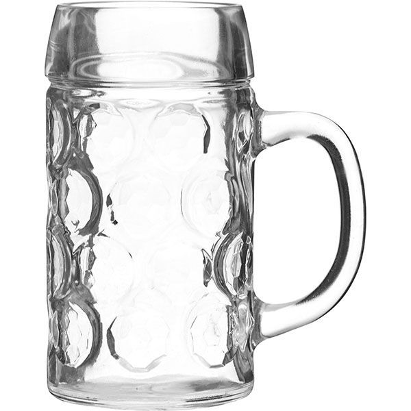 Кружка для пива;стекло;0,625л;D=75,H=162,L=135мм;прозр.
