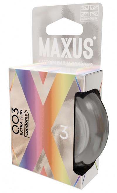 Экстремально тонкие презервативы в железном кейсе MAXUS Extreme Thin - 3 шт.