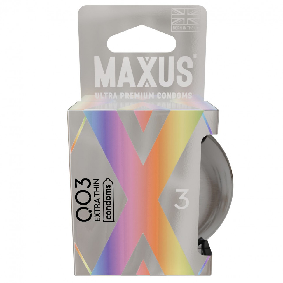 Экстремально тонкие презервативы в железном кейсе MAXUS Extreme Thin - 3 шт.