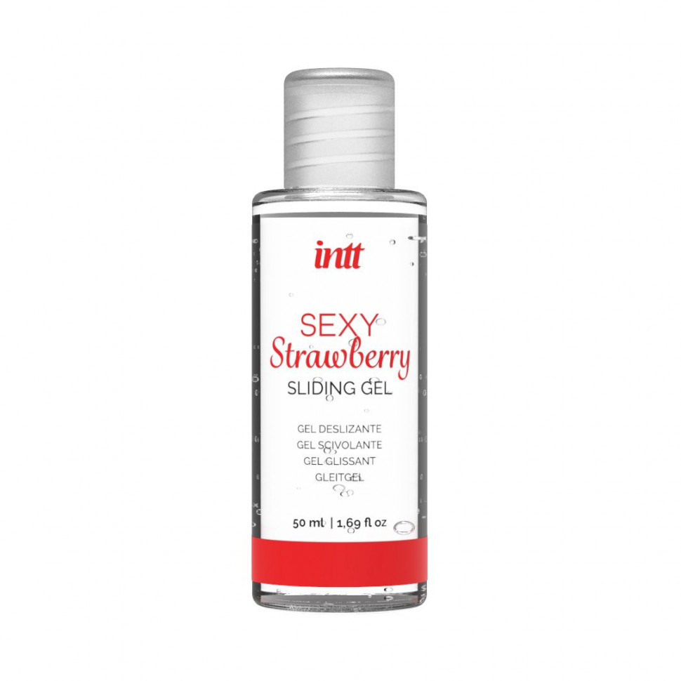 Черные трусики со стимулирующими бусинами и массажным гелем Sliding Gel Strawberry в комплекте