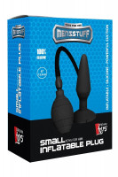 Чёрная анальная пробка с функцией расширения MENZSTUFF SMALL INFLATABLE PLUG- 12,5 см.