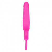 Розовая силиконовая пробка с прорезью Silicone Groove Probe - 10,25 см.