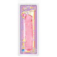 Классические дилдо - Розовый прозрачный гелевый фаллоимитатор Сristal Jellies - 20 см.