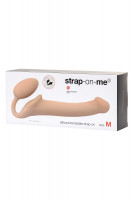 Безремневые - Телесный безремневой страпон Silicone Bendable Strap-On - size M