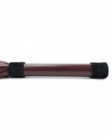 Бордовая плеть Maroon Leather Whip с гладкой ручкой - 45 см.