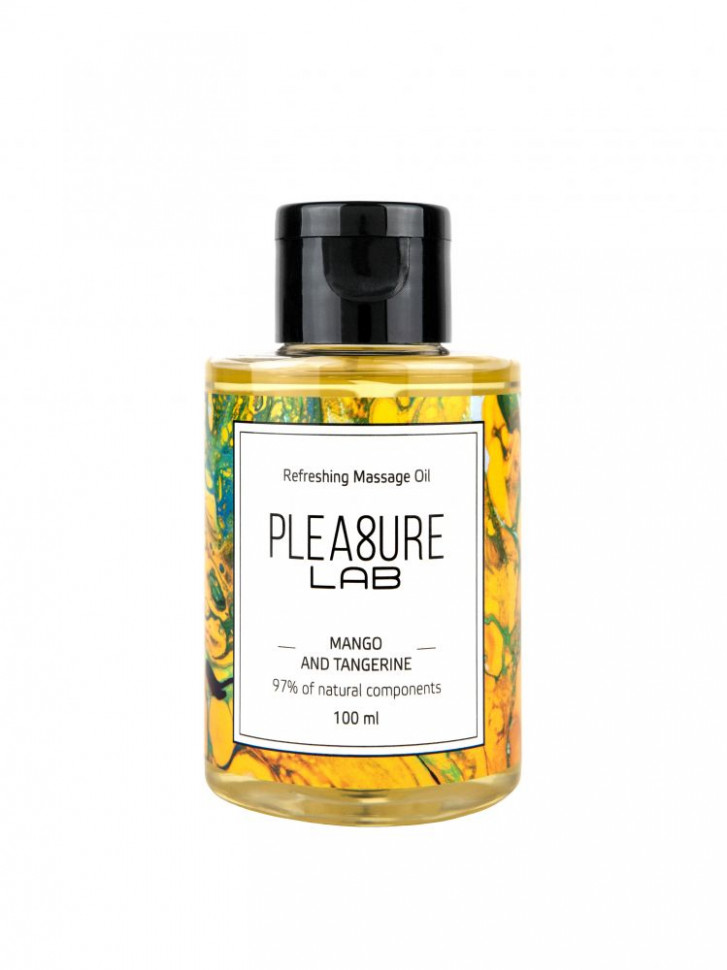 Массажное масло Pleasure Lab Refreshing с ароматом манго и мандарина - 100 мл.