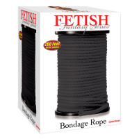 Другие BDSM товары - Черная веревка для связывания Bondage Rope - 60,9 м.
