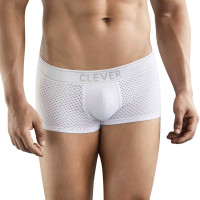 Белые перфорированные трусы-хипсы Clever Ambar Trunks