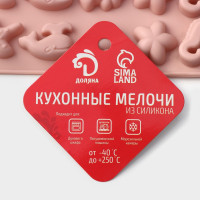 Форма для мармелада Доляна «Морские секреты», силикон, 21,5×13×1 см, 40 ячеек, цвет МИКС