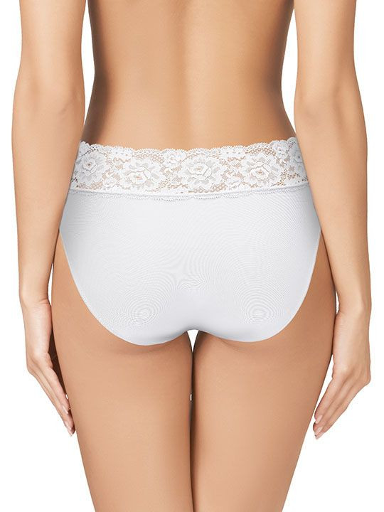 Высокие трусики-слипы с широкой кружевной оторочкой Dolce Micro