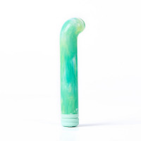 Зеленый компактный вибратор из стекла Magic Cane - 12 см.