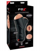 Мастурбатор в колбе с двумя тоннелями Double Penetration Vibrating Stroker