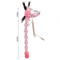 Клиторальные стимуляторы - Бабочка для клитора с анальным массажером 3-в-1