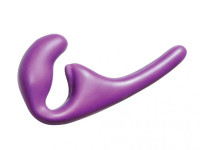 Безремневые - Фиолетовый безремневой страпон Seduction - 20,5 см.