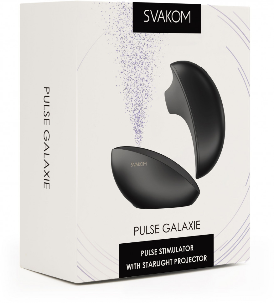 Черный вакуум-волновой стимулятор Pulse Galaxie с проекцией звёздного неба