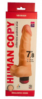 Телесный вибромассажёр HUMAN COPY 7,8  - 19 см.