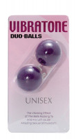 Вагинальные шарики - Фиолетовые вагинальные шарики VIBRATONE DUO BALLS PURPLE BLISTERCARD