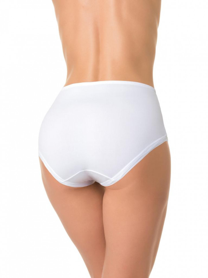 Высокие трусики plus size с кружевной вставкой
