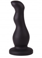 Массажеры простаты - Чёрный анальный стимулятор для массажа простаты - 13,5 см.