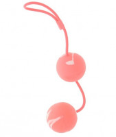 Вагинальные шарики - Вагинальные мягкие шарики MARBILIZED DUO BALLS PINK