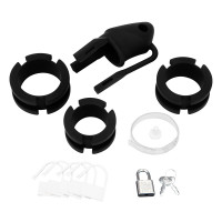 Черная клетка для пениса Silicone Small 2 in Cock Cage With Ball Divider