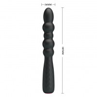 Черный гнущийся вибратор Monroe - 18,5 см.