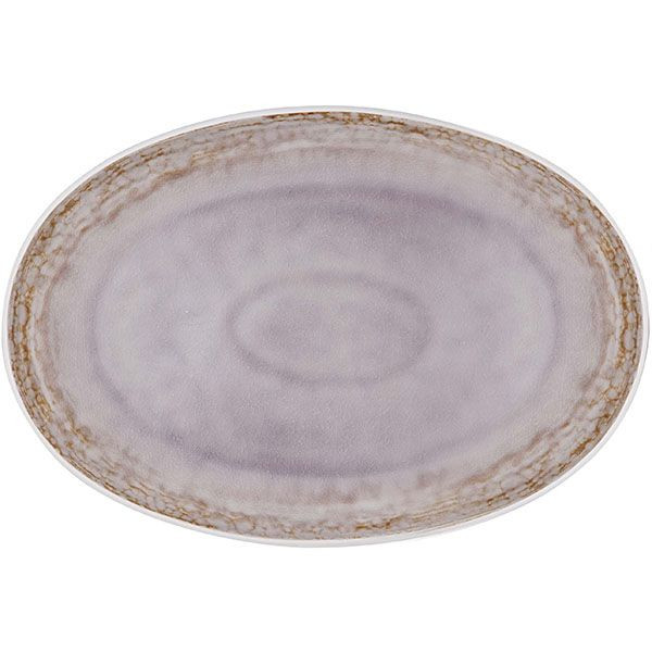 Блюдо «Самира» овальное;керамика;,H=35,L=400,B=270мм;сиренев.