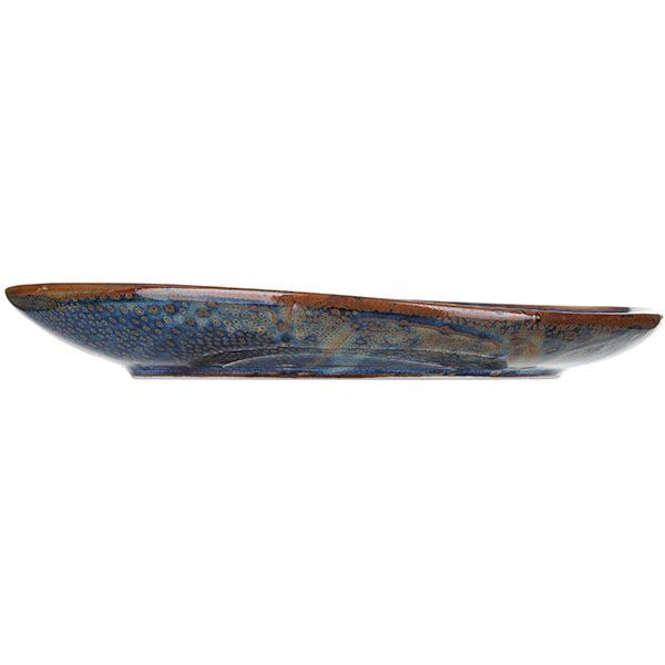 Блюдце «Ирис» треугольное;фарфор;,H=26,L=200,B=133мм;голуб.