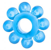Эрекционные кольца - Голубая гелевая насадка-цветок