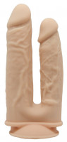 Анально-вагинальные - Телесный анально-вагинальный фаллоимитатор Model 1
