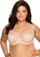 Бюстгальтер plus size на косточках с нежными кружевными элементами