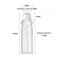 Насадки и удлинители - Прозрачная насадка с закрытой головкой - 14 см.