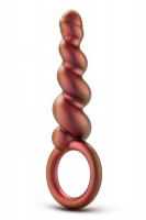 Коричневый анальный стимулятор Spiral Loop Copper Anal Plug - 13,3 см.